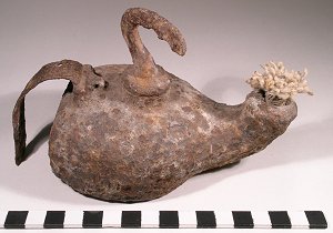 Cast iron lamp found in a Broseley mine (Kelvin Lake)