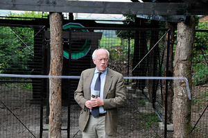 Richard Cundall (Ludlow Walls Trust) giving his speech (Kelvin Lake - I.A.Recordings)