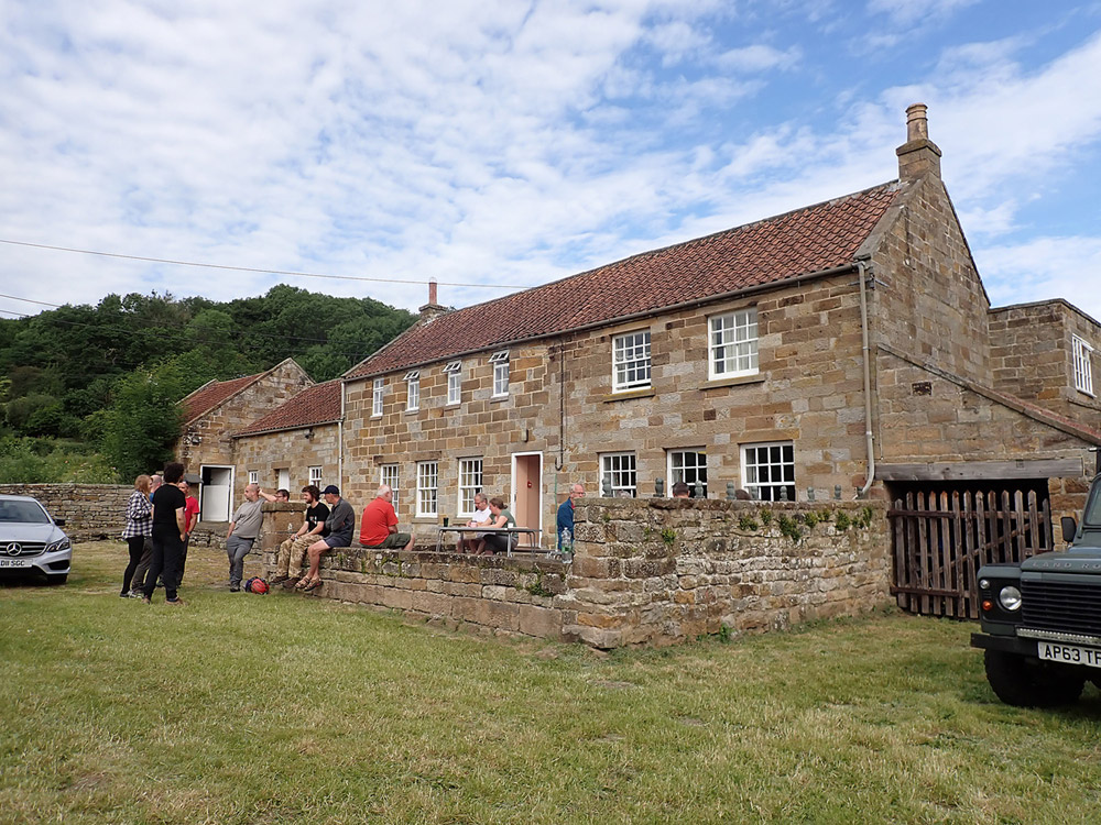 NAMHO delegates outside the bunkhouse
