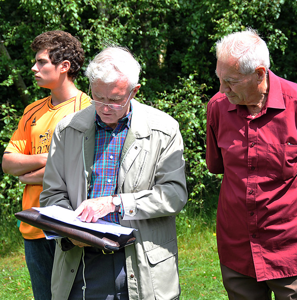Ivor leading a walk around Granville Country Park