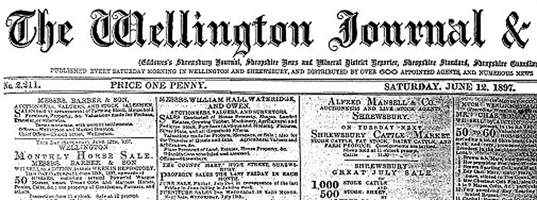 Wellington Journal Banner from 1897
